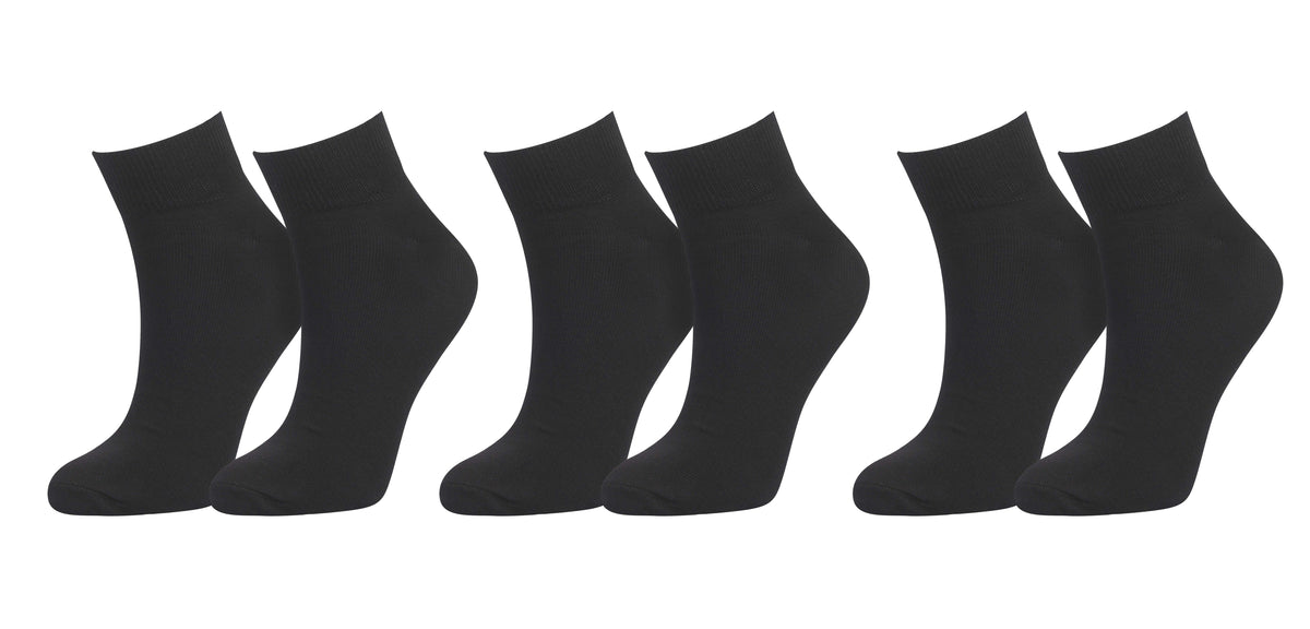 tittimitti® Men's 98% Organic Cotton Ankle Socks 3-Pack – Breathable Everyday Socks