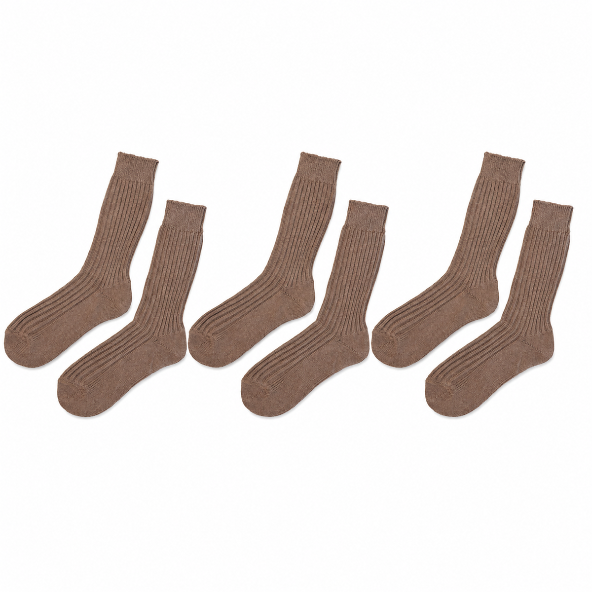 tittimitti® Men’s 100% Organic Cotton Boot Socks 3-Pack – Thick Warm Winter Socks Made in Italy